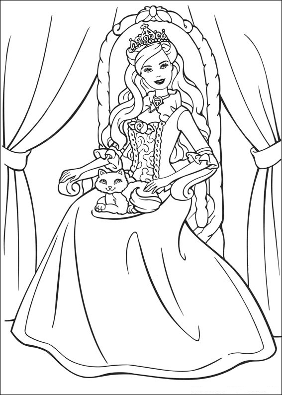 Barbie Princesa para colorir: Veja lindos desenhos para colorir e