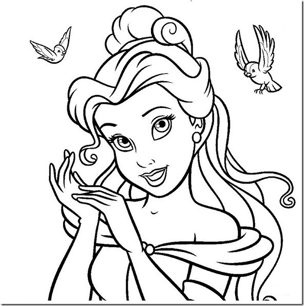 Desenhos para colorir de desenho de uma linda princesa para