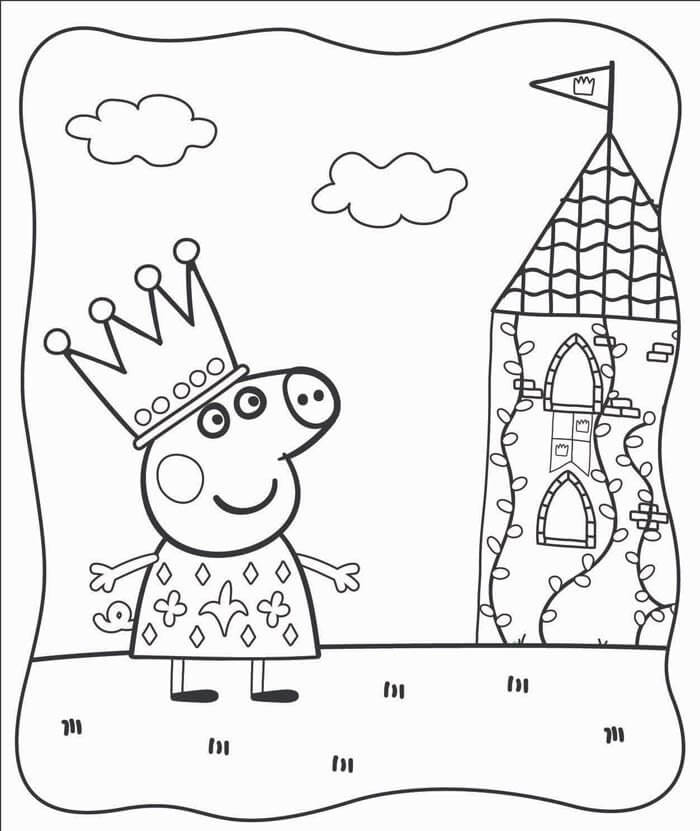 desenho para colorir da peppa - Atividades para a Educação Infantil -  Cantinho do Saber